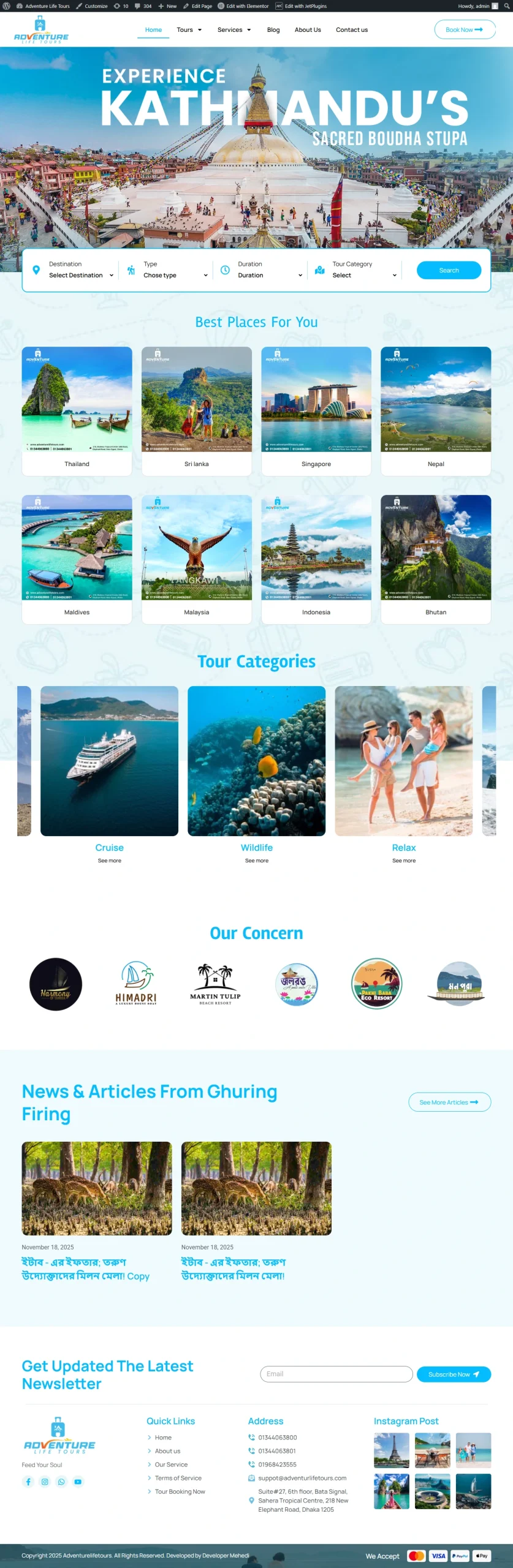 Travel Agency website