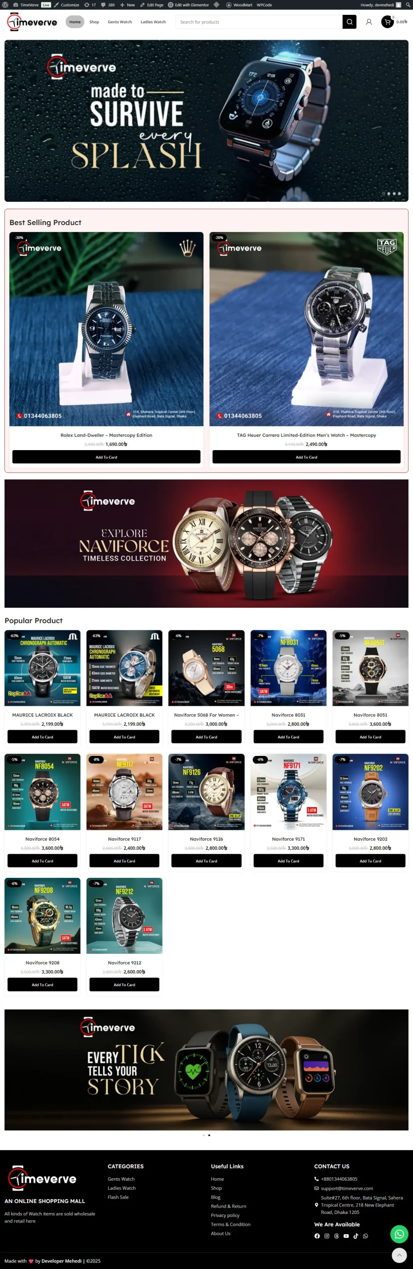 Watch Sell Ecommerce Website by developer mehedi